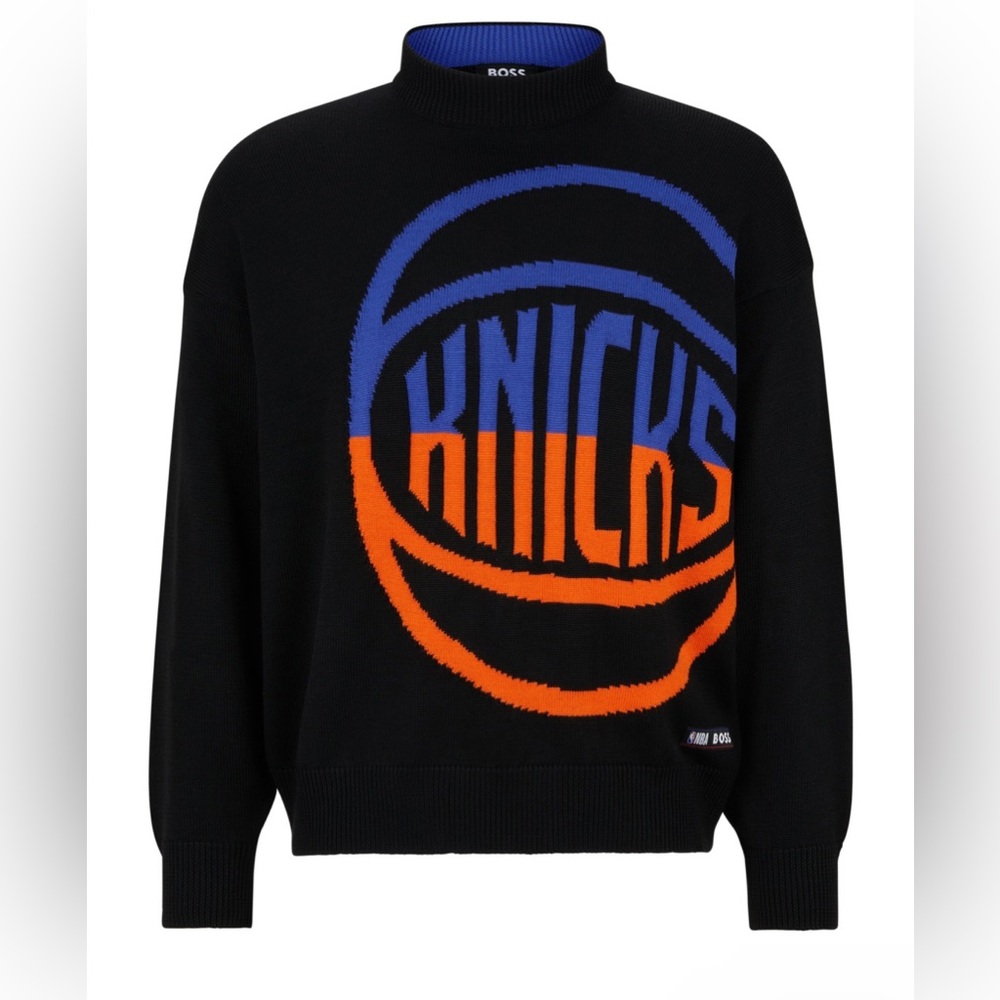 Hugo Boss XXL New York Knicks mock neck, long sleeve sweater. New with tags.